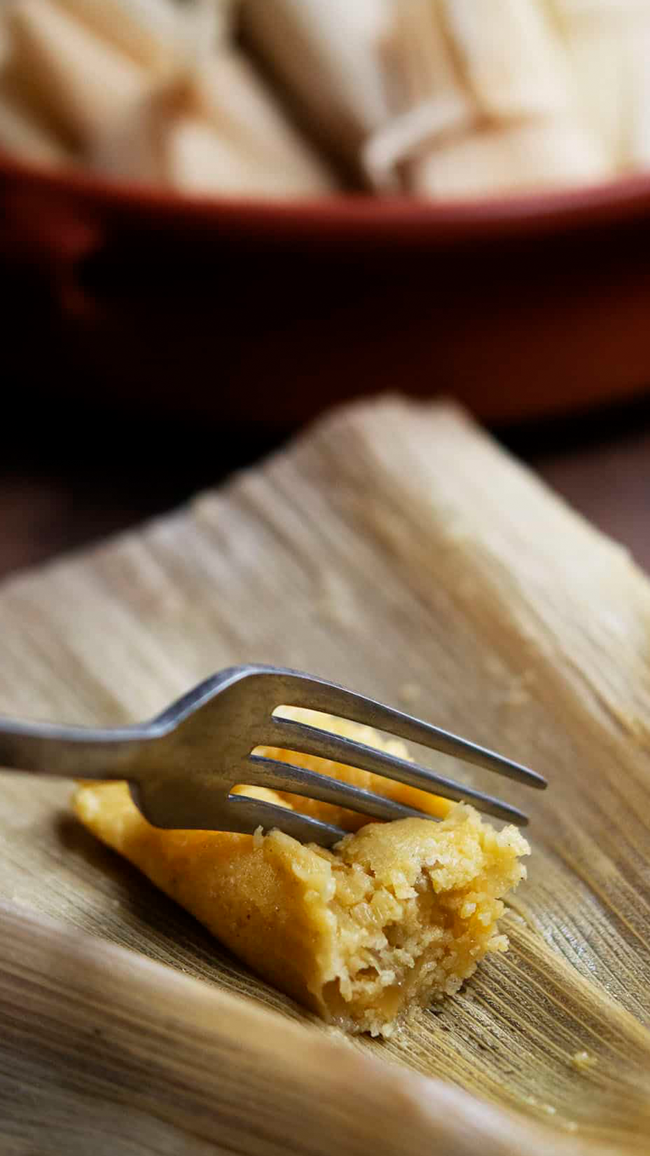 Vegan Tamales | Green Chili, Corn, & Onion